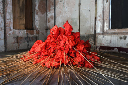 The Red Bags - Oxo (Reimagining No.2)  - a Sculpture & Installation Artowrk by Bea Last